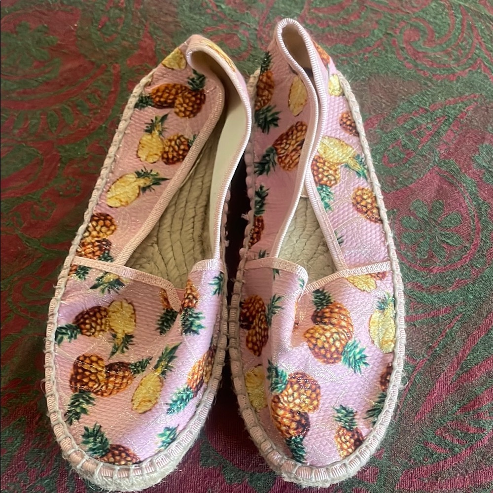 Pineapple Print Pink Espadrilles